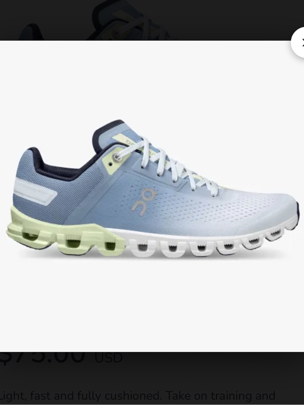 💙💚On Cloudflow 3.0 Women's Road Running Shoes Niagara/Meadow Sneakers Sz 9.5
